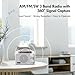 AM/FM/SW1-2 Radio Shortwave Transistor Radio AC or Battery Operated with Best Reception Big Speaker and Precise Tuning Knob with AUX in & 3.5mm Earphone Jack