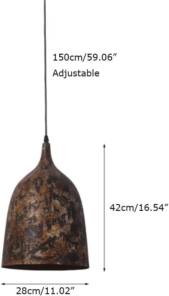 Lustre industriel rétro en bronze véritable pour un éclairage de plafond chic - 7