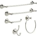 Delta Cassidy (1-Pack) Towel Hooks Polished Nickel Double Bathroom J Hooks Wall Mounted for Robes & Towels Hand Towel Hook Holder Kitchen, Bathroom Accessories 79735-PN - Image 2
