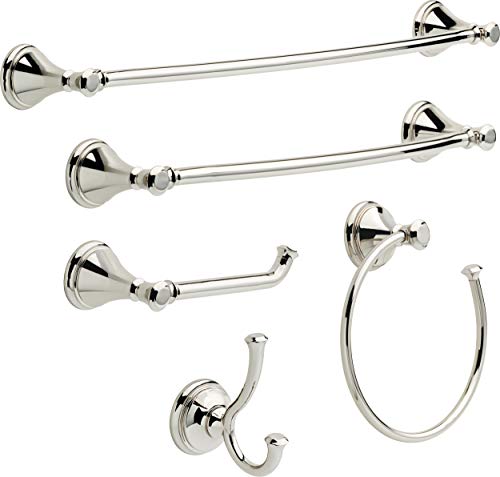Delta Double Towel Hook for Bathroom or Kitchen| Polished Nickel | Cassidy Accessories by DELTA - Used condition - US$13.01