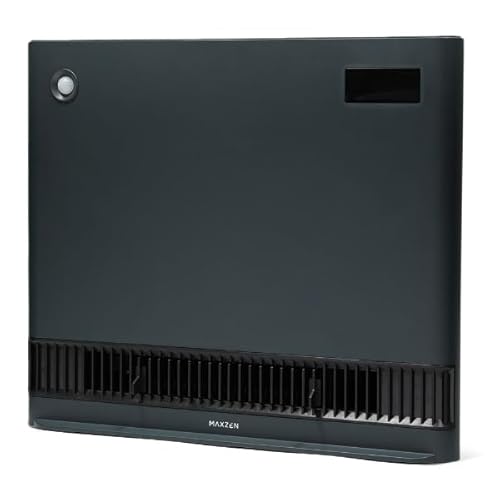 ヒーター セラミックヒーター 1200W 3段階切替 セラミックファンヒーター 電気ファンヒーター 小型ヒーター 速暖 薄型 コンパクト 人感センサー オフタイマー 点灯時オフ 消し忘れ防止 グレー 灰色 MAXZEN CH-QD12 マクスゼン