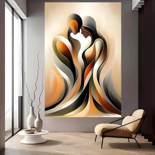 Décoration murale moderne pour salon chic | Tableau abstrait 90x140