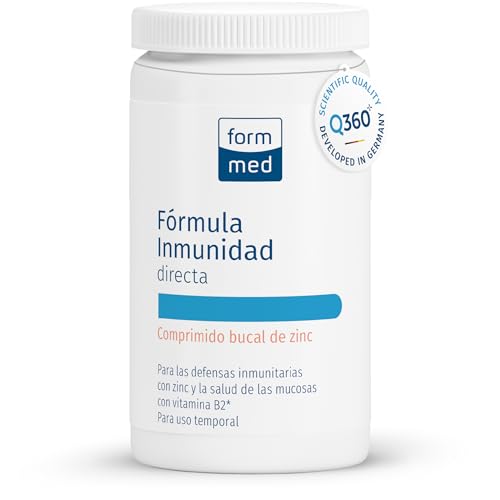 FormMed Fórmula Inmunidad Directa – 90 Pastillas – Suplemento con Zinc Citrato y Vitamina C – Refuerzo del Sistema Inmunitario y Defensas Naturales – Vegano Sin Gluten – Immun-in-form