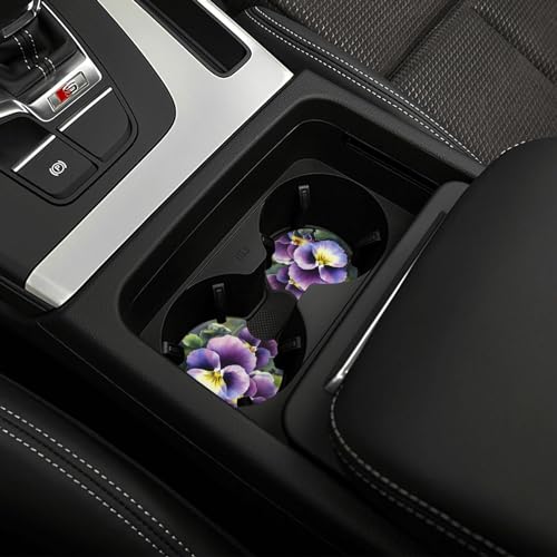 Portavasos para carro universal 2 piezas negro goma miniatura 6