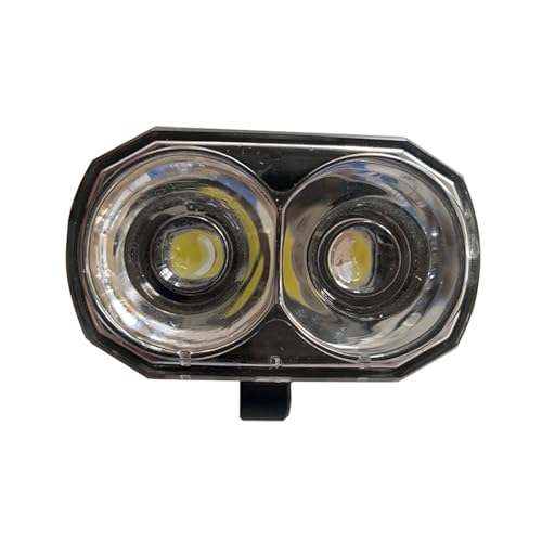 Electric Bike Headlight for Night Riding LED Front Light Suitable for 24V 36V 48V 60V Battery Controller Waterproof Headlight for E-Bikes with SM 2 Pins Female Cable Connector Holes
