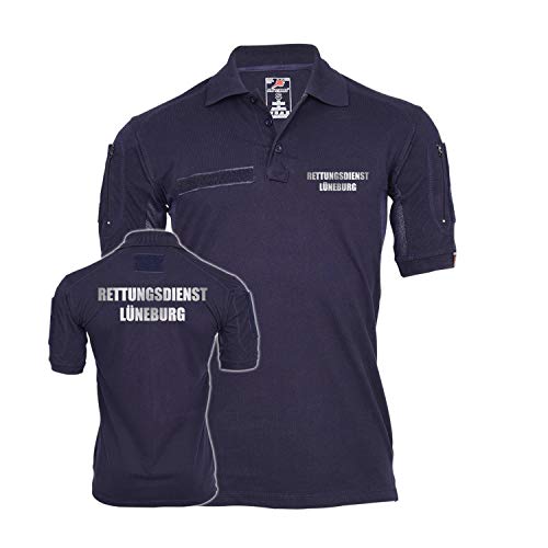 Polo tactique de sauvetage bleu grande taille XXXL pour secouriste