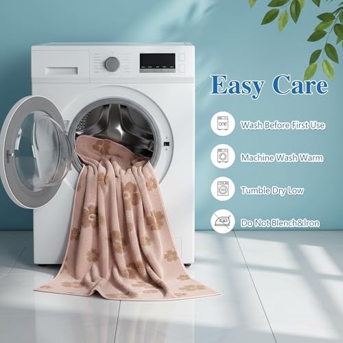 Image of Cortina Jacquard Towels for Bath 70 x 140 cm- 380 GSM Microfiber Bath Towels, Ultra Soft, Highly Absorbent & Quick Dry for Gym, Beach & Bathroom Towels for Men, Women & Kids Color : Pastel