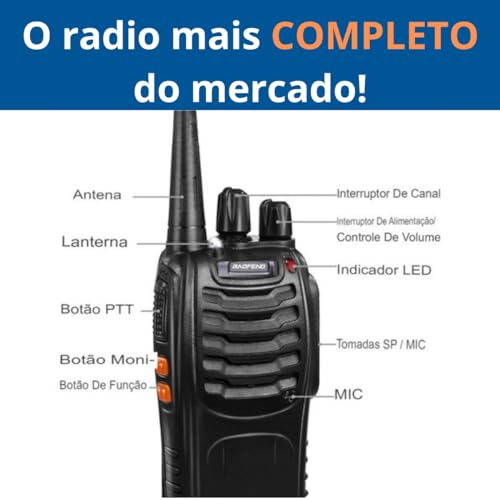 Kit 4 Radios Walk Talk Comunicador 777s 6km 16 Canais Vhf Bandas De Freqüência Uhf 400-470 Mhz Cor P