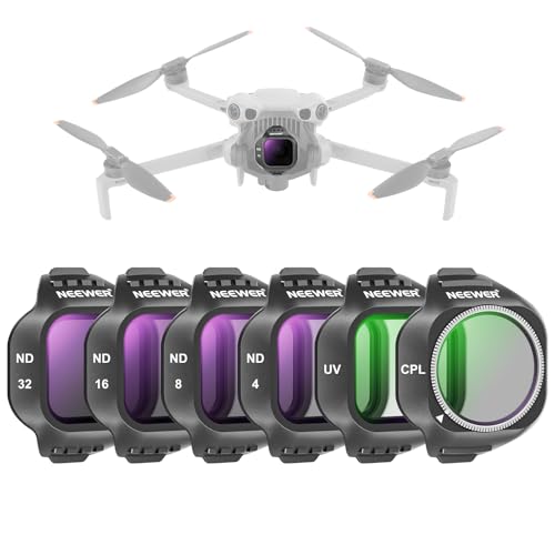 Image of NEEWER CPL ND Filter Set Compatible with DJI Mini 5 Pro Drone Camera (UV /CPL /ND4 /ND8 /ND16 /ND32), Snap On Circular Polarizing Polarizer Neutral Density Lens Filter Accessories, 6 Pack