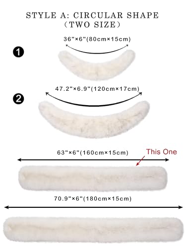 LA CARRIE Women's Faux Fur Collar Scarf Wrap Winter Neck Warmer Collar Ladies White Scarf3