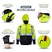 JORESTECH Reflective Jacket for Men, Hi Viz Bomber Winter Safety Jacket with Reflective Strips, Waterproof, Wind Resistant, ANSI/ISEA 107-2020 Class 3 Type R, Ideal for Construction & Field Workers
