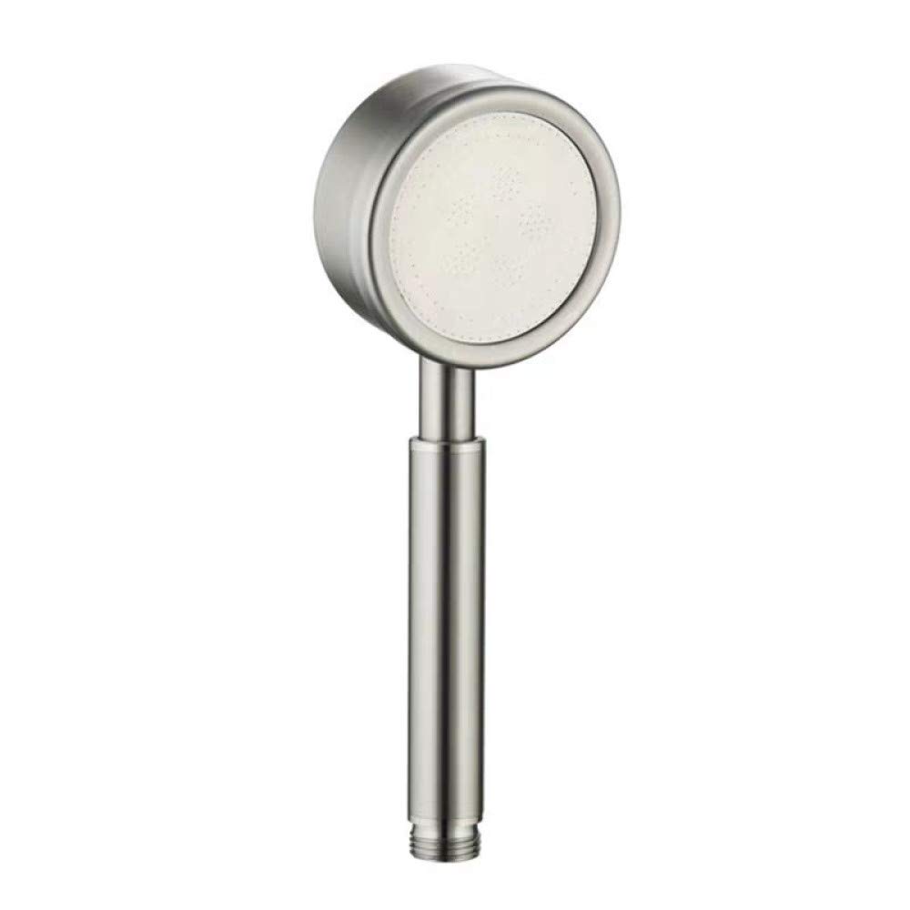 Pommeau de douche brossé en acier inoxydable argenté ensemble complet de luxe avec support