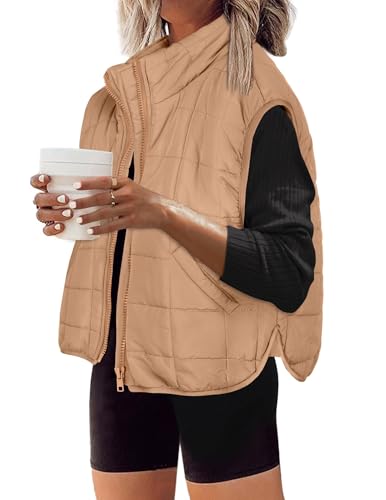 Zeagoo Womens Puffer Vest Fall Vests For Women 2024 Fall Outfits Clothes
