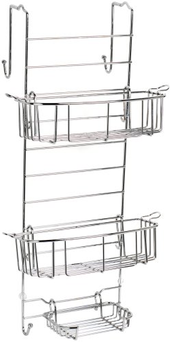 Zenna Home, Chrome 7803SS, Over-The-Shower Door Caddy