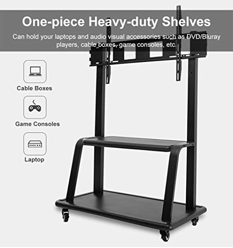Soporte móvil para TV 32-75 pulgadas altura ajustable negro miniatura 4