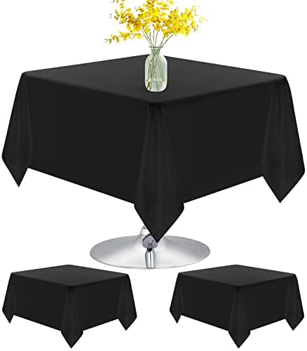 Pesonlook 6Pack White Polyester Tablecloths 60 x 102 Inch for 6ft Rectangle Tables Polyester Table Cover Stain and Wrinkle Resistant Washable Table Cloth for Wedding Reception Banquet Party