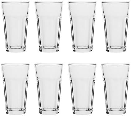 AmazonCommercial All-Purpose Drinking Glass Tumbler, 299 ml, Set of 8