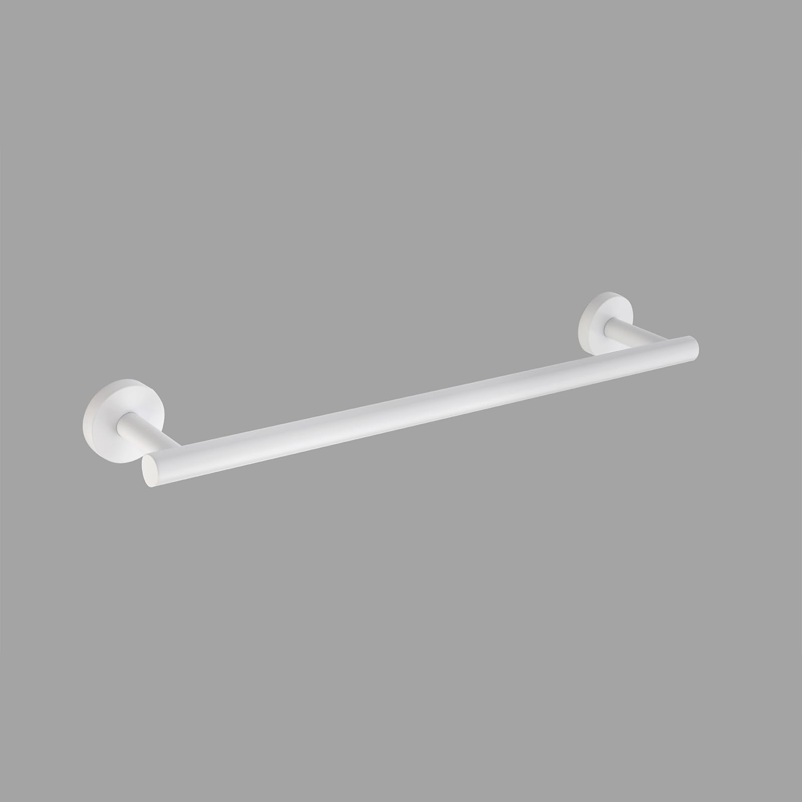 Barre porte-serviettes blanc de 45 cm en acier inoxydable pour mur de salle de bain
