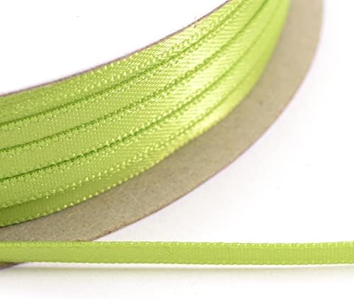 Vaessen Creative Tasiemka satynowa 3 mm x 10 m, ciemnozielona, taśma dekoracyjna, taśmy do majsterkowania, taśmy materiałowe na wesele, chrzest i prezenty urodzinowe