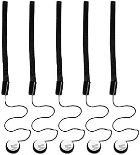 Demason 5 Pack Anti-Lost Lens Cover Rope Lens Cap Keeper Holder Prevent Lens Cap Lost Compatible with DSLR Camera Canon/Nikon/Sony/Panasonic/Fujifilm Camera and More