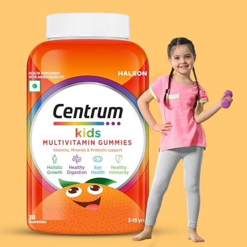 Image of Centrum Kids, World's No.1 Multivitamin with Probiotics, Vitamin C & 11 other nutrients for Immunity, Healthy Digestion & Eye Health (Veg)- 30 Gummies