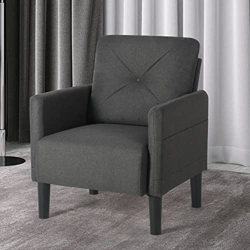 Fabric Comfy Accent Arm Chair Single Sofa W/Usb Bedroom Chair Reading Chairs For Adults, Suitable For Small Spaces Office Couch, Easy Assembly Sofa Couch For Home And Restaurants Indoor Outdoor #TOP1