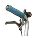 London Craftwork Foam M/H/S Grips + Handlebar Plugs for BROMPTON BLUE