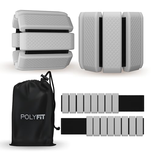 Image of Polyfit Wrist & Ankle Weights - Wearable Weights for Women, Yoga & Pilates | 1.2 lb each, 2.4 lb pair, adjustable straps, silicone design, for walking, barre, yoga, Pilates, cardio and home workouts