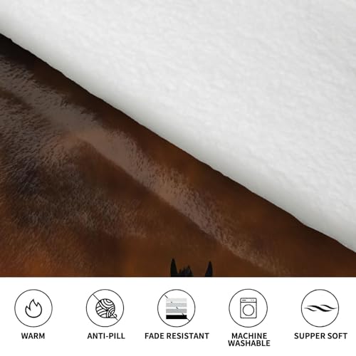 Plaid à capuche chevaux pour vos soirées d'hiver cocooning - 6