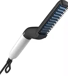 Pente Modelador Elétrico para Cabelo e Barba, Chapinha Alisadora Masculina