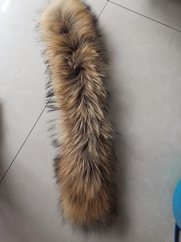 Real Raccoon Fur Collar Children Baby Scarves Winter Coat Trims Boys Girls Kid Neck Warmer Natural Fur Scarf 50cm 60cm Unisex2