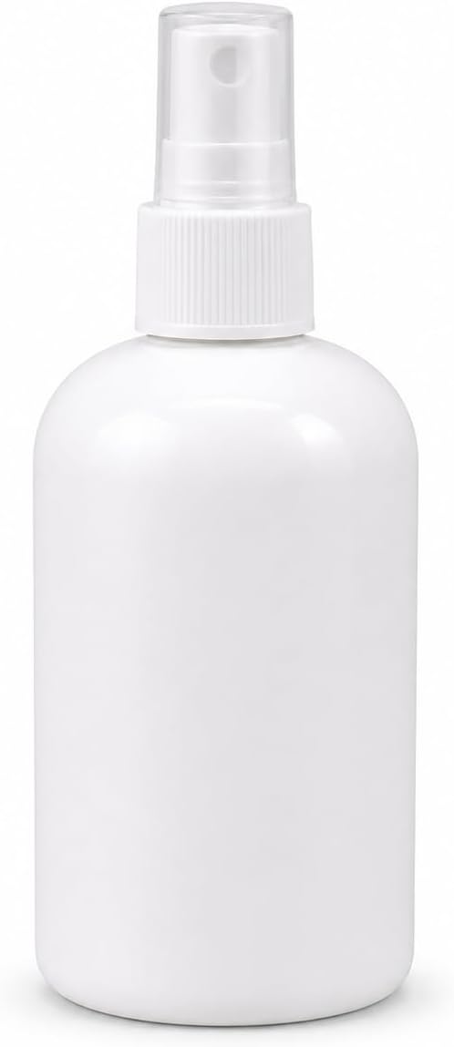 Natural Farms 4 oz Plastic White Boston BPA FREE Bottles - 12 Pack Empty Refillable Containers - Essential Oils - Aromatherapy - White Fine Mist Sprayers - Made in the USA