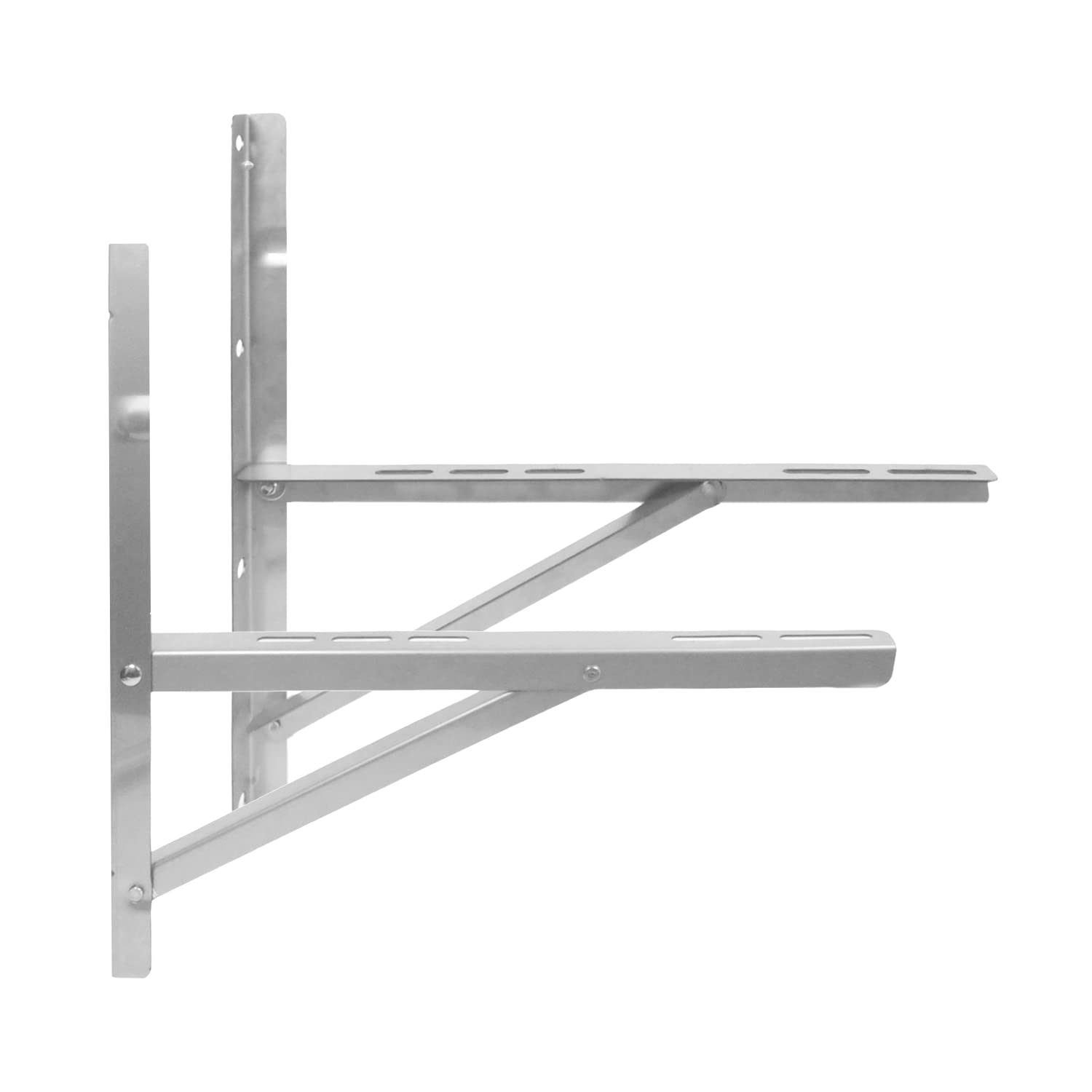 lukar Outdoor Wall Mounting Bracket for 9000-36000 BTU Universal Mini Split Ductless Air Conditioner Heat Pumps, Compressors & HVAC Systems, Heavy Duty Foldable Wall Mount Condenser Bracket(1 Pair)