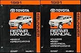 1991 Toyota 4Runner Repair Shop Manual Set Original