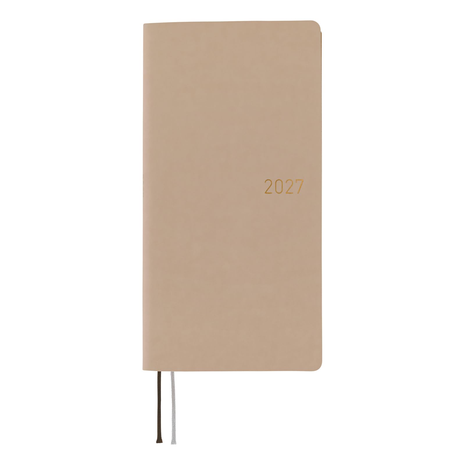 Hobonichi Techo 2027 Weeks – Smooth: Café au Lait (English, Tall & Slim, January Start)
