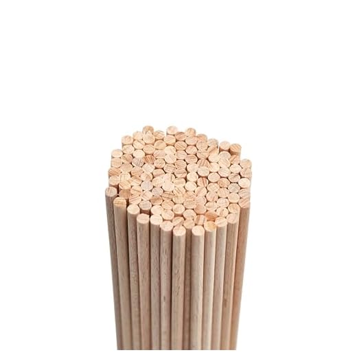 Mendi Palitos de madera redondos (125) manualidades brochetas maquetas modelismo 25 cm x 4 mm