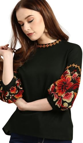 rytras Women's Rayon Floral Regular Fit Top