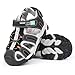 FANTURE Kids Athletic Sandals Closed Toe Lightweight Boys Girls Outdoor Summer Sports Shoes(U424BT003.MG-Black-34)