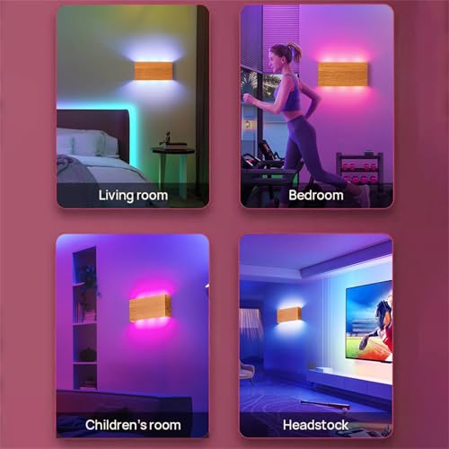 Aplique de pared sin cables para iluminar zonas oscuras con LED USB y mando 6