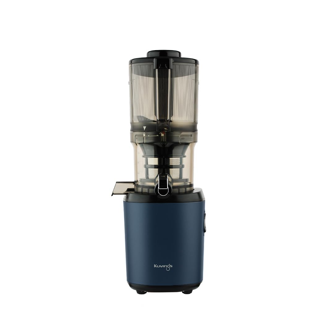 Kuvings Slow Juicer AUTO6 | Entsafter Gemüse und Obst, Elektrische Kaltpresse, Ruhiger Motor, Leicht zu Reinigen, Saft & Sorbet, 1.7L, BPA Frei, Schlankes Design, 200 Watt (Matt Navy)_KHS-660SE