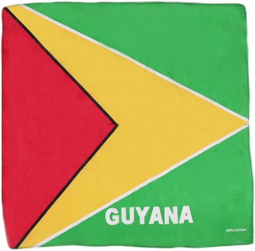 Motique Accessories Large Cotton Bandanas - Guyana Flag Bandana
