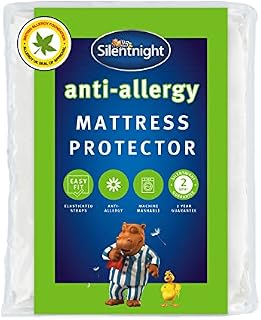 Silentnight Anti-Allergy Mattress Protector  Mattress Cover Bed Pad Topper with Elasticated Straps Protecting Against Bacteria and Dust Mites  Comfortable and Machine Washable  King Size