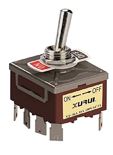 Heavy Duty 4PST ON-Off Toggle Switch 20A 125V, 15A 250V Spade Terminals (41A)