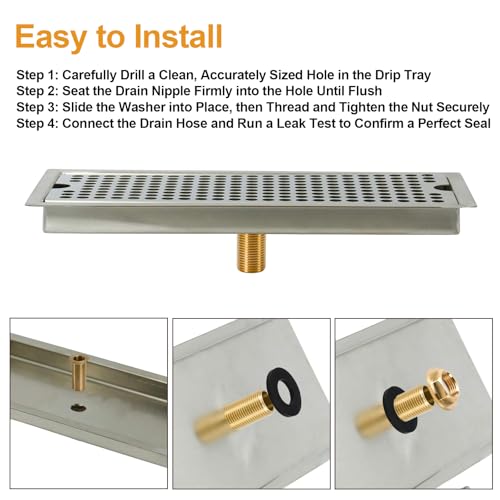 Kit de Drenaje para Bandeja de Goteo de Latón 1/2" NPT miniatura 5