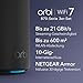 NETGEAR Orbi 870-Serie Tri-Band WiFi 7-Mesh-System (RBE873B) – Router + 2 Satelliten-Repeater, Sicherheitsfunktionen, max. 21 GBit/s, Abdeckung 600 m2, 150 Geräte, 10-Gig-Internetanschluss, schwarz