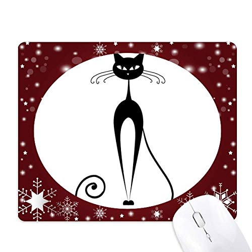 Tapis de souris design chat noir tapis de bureau flocon de neige et art animal
