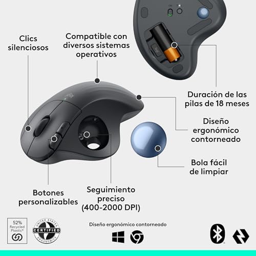 Miniatura 6 de Logitech Ergo M575S ratón con trackball inalámbrico