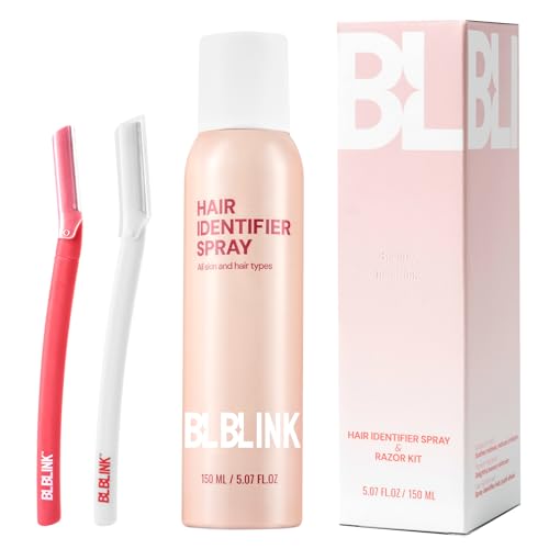 BLBLINK Hair Identifier Spray for Face Shaving, Dermaplaning and Skin Care - Moisturizing Dermaplaner Spray Plus Razor