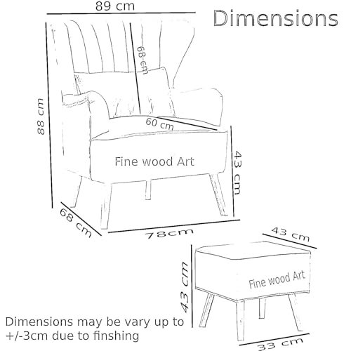 Image of Modern Armchair Single Sofa Chair for Small Apartments, Chair for Living Room Bedroom