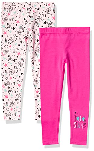 Jojo Siwa Girls 2-Pack Cotton Blend Graphic Leggings, Multi, 10 Us #TOP22